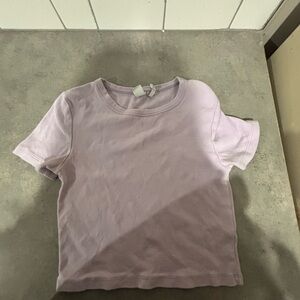Simons Pastel Lavender Crop Tee